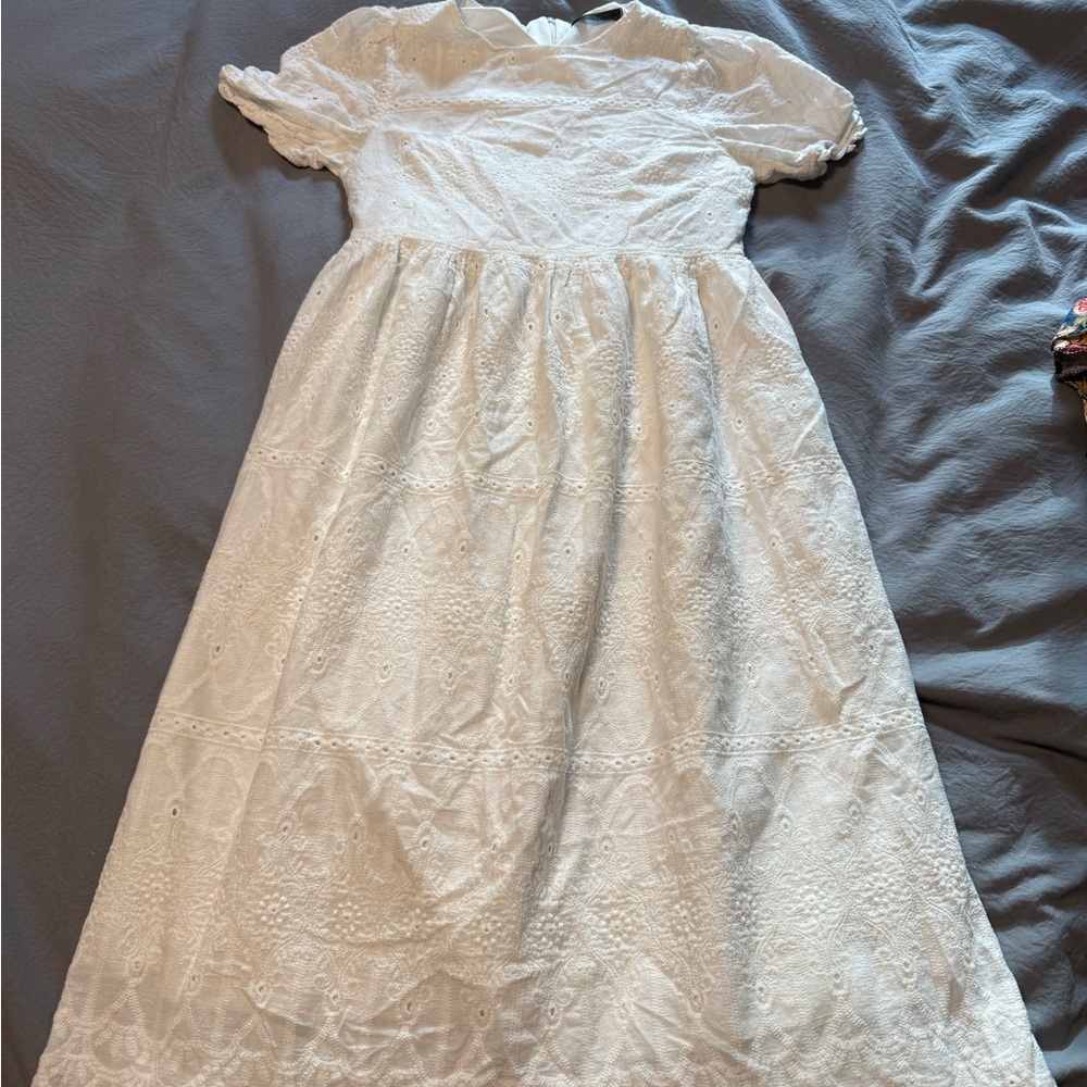 White Cotton Dress - Classic Summer Style